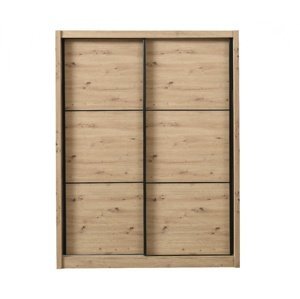 Šatní skříň s posuvnými dveřmi debby 165 - dub artisan