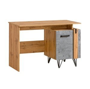Psací stůl dorian - beton/dub wotan