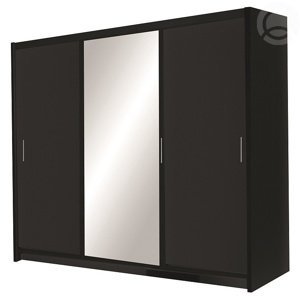 Šatní skříň s posuvnými dveřmi monza - černá