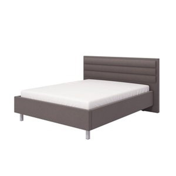 Manželská postel 160x200cm corey - sv. šedá/šedé nohy