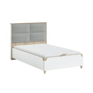 Studentská postel 120x200cm s úložným prostorem dylan - bílá/dub