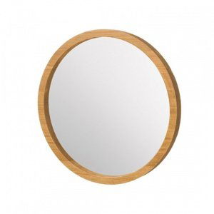 Zrcadlo rustikální lus 04 (pr.36cm) - k01 - světlá borovice
