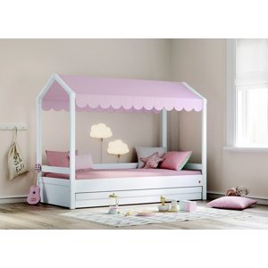 Domečková postel se stříškou a úložným prostorem fairy ii -