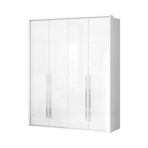 Čtyřdveřová skříň tiana-bílá - p42a/pn s rámem