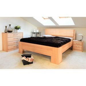 Masivní postel s úložným prostorem manhattan 1 - 160/180x200cm -