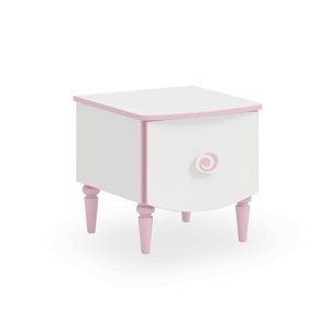 Noční stolek susy - bílá/růžová