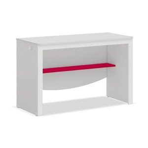 Studentský psací stůl rosie - bílá/rubínová