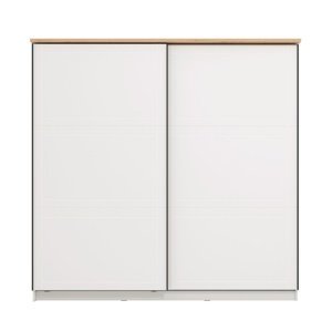 Skříň s posuvnými dveřmi lotta - bílá/dub artisan