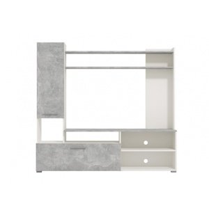 Obývací stěna barty - bílá/beton