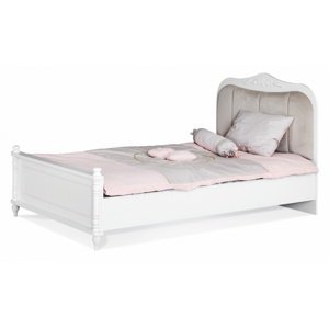 Studentská postel 120x200cm luxor - bílá/růžová