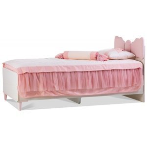 Dětská postel s úložným prostorem chere - bříza/růžová