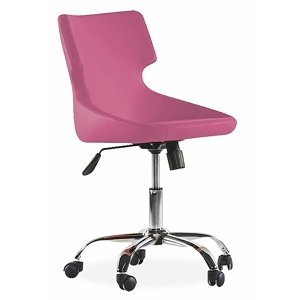 Otočná židle na kolečkách colorato - růžová
