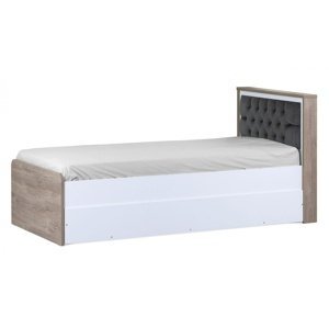 Studentská postel 90x200 se zásuvkou brian - dub/bílá