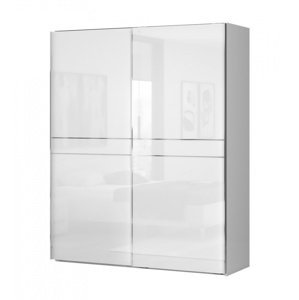 Dvoudveřová posuvná skříň tiana š.182cm–bílá - s rámem