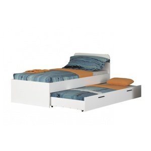 Studentská postel 90x200 se zásuvkou jarek - bílá