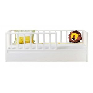 Dětská postel 100x200cm se zábranami a zásuvkou fairy - bílá