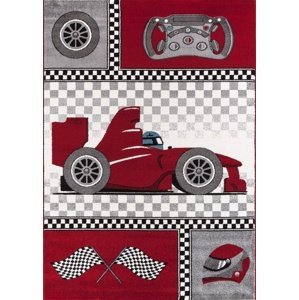 Dětský kusový koberec formule 460 red - 160x230cm