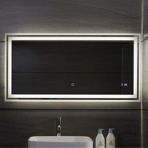 Aquamarin 80791 Aquamarin Koupelnové zrcadlo s LED osvětlením, 120 x 60 cm