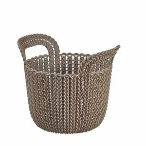 CURVER KNIT kulatý košík, 23x20x41 cm, 3L, hnědá