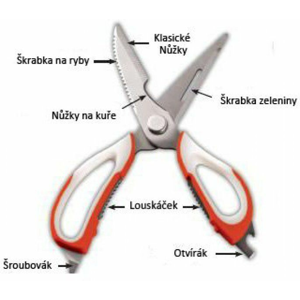 Kuchyňské nůžky 7v1 víceúčelové
