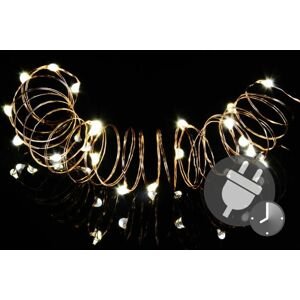 Garthen 47228 Vánoční světelný řetěz - MINI 50 LED s časovačem - teple bílá