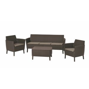 Allibert SALEMO 3 seater Zahradní polyratanový set - hnědá