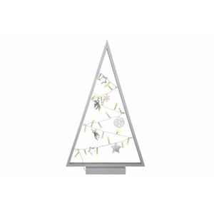 Světelná dekorace šedá - Vánoce - 20 LED teple bílá Nexos D57417