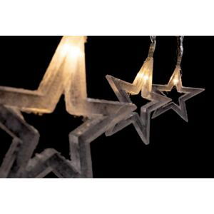 Nexos Vánoční dekorativní osvětlení - třpytivé hvězdy - 10 LED teple bílé D57422
