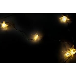 Nexos 59115 Vánoční dekorativní řetěz - hvězdy - 20 LED teple bílá