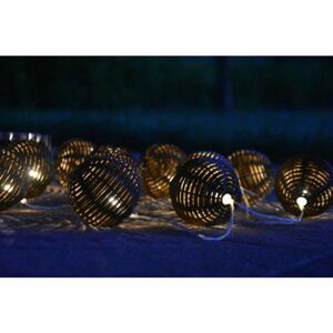 Solární osvětlení - RATTAN KOULE - 10 LED Sharks S59759