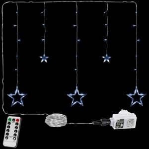 VOLTRONIC® 67310 Vánoční závěs - 5 hvězd, 61 LED, studeně bílý + ovladač