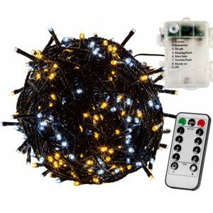 VOLTRONIC® 67405 Vánoční řetěz 5 m, 50 LED, teple/stud.bílý+ovladač