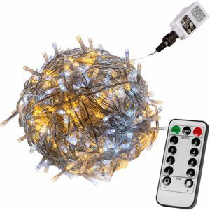 VOLTRONIC® 67607 Vánoční osvětlení - 40 m, 400 LED, teple/stud. bílé +ovladač