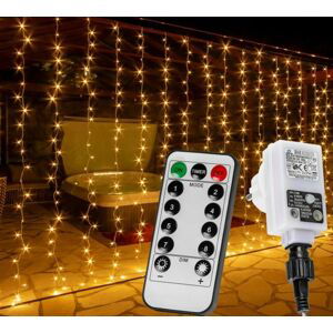 VOLTRONIC 68202 Vánoční světelný závěs - 6 x 3 m, 600 LED, teple bílý