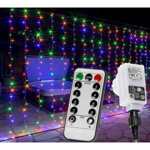 VOLTRONIC 68204 Vánoční světelný závěs - 6 x 3 m, 600 LED, barevný