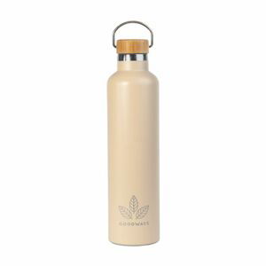 Termoláhev GoodFlask, ocel/bambus, 1000 ml, růžová