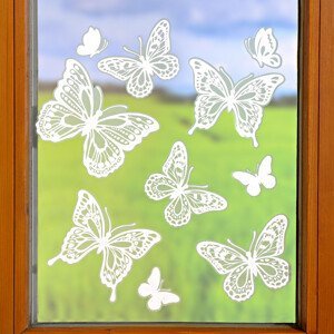 Magnet 3Pagen 10dílný obraz na okno "Motýli"