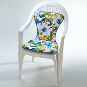Magnet 3Pagen Sedák na židli "Greta" bílá/potisk 40x37x40cm