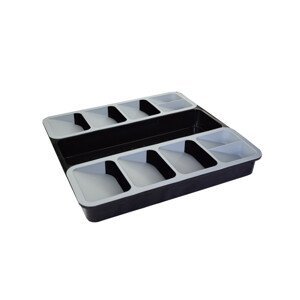 Magnet 3Pagen Úsporný příborník široký šedá/černá 40x40x5,5 cm