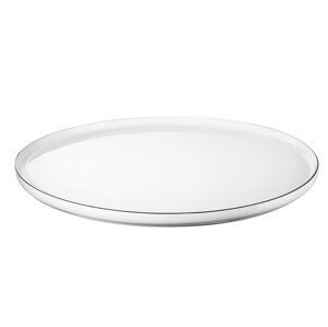 Mělký talíř s proužkem 27 cm OCO LIGNE NOIRE ASA Selection - bilý