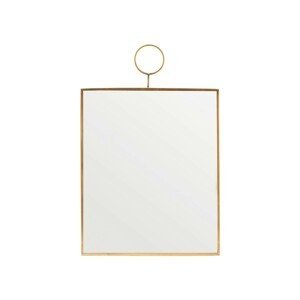 Zrcadlo ve zlatém rámu 30x25 cm LOOP House Doctor - zlaté