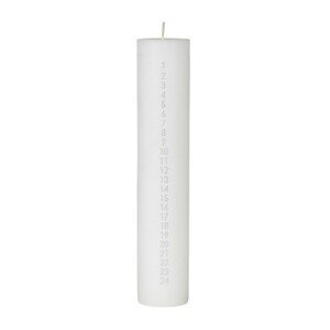 Adventní svíčka s čísly Broste RUSTIC - bílá