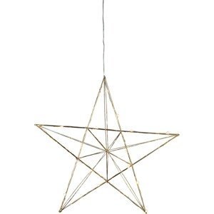 Vánoční závěsná světelná LED dekorace výška 36 cm Star Trading Linie - zlatá