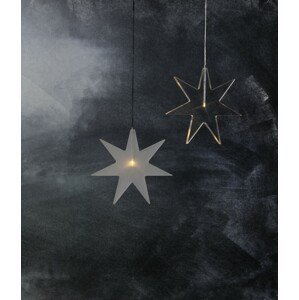 Závěsná svítící hvězda výška 25 cm Star Trading Karla - průhledná