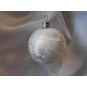 Vánoční ozdoby Malá vánoční koule 6 ks - bílý mrazolak