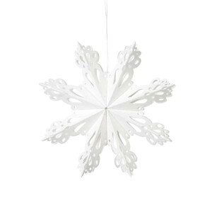 Závěsná vánoční dekorace průměr 15 cm Broste SNOWFLAKE-S - bílá