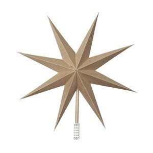 Vánoční špička na stromeček průměr 30 cm Broste TOP STAR - přírodní