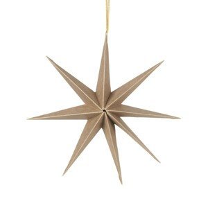 Závěsná vánoční dekorace průměr 50 cm Broste STAR -L - přírodní