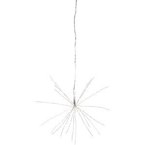 Dekorace na zavěšení 26 cm STAR TRADING Firework - stříbrná