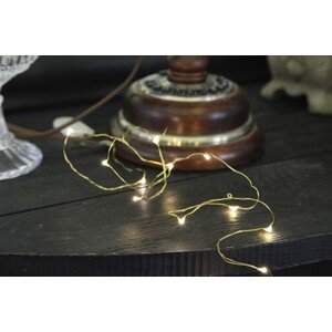 Světelný LED řetěz 12 světýlek délka 110 cm Star Trading Dew Drop - zlatý